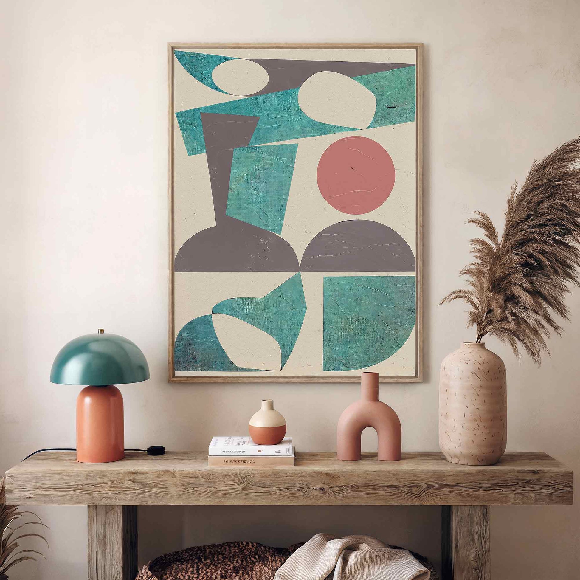 Scandi Teal Canvas Painting Afterhours Gallery