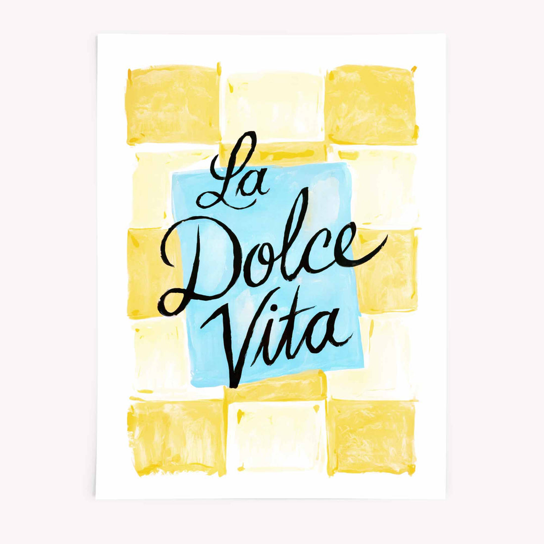 La Dolce Vita citrus typography kitchen print - Afterhours Gallery