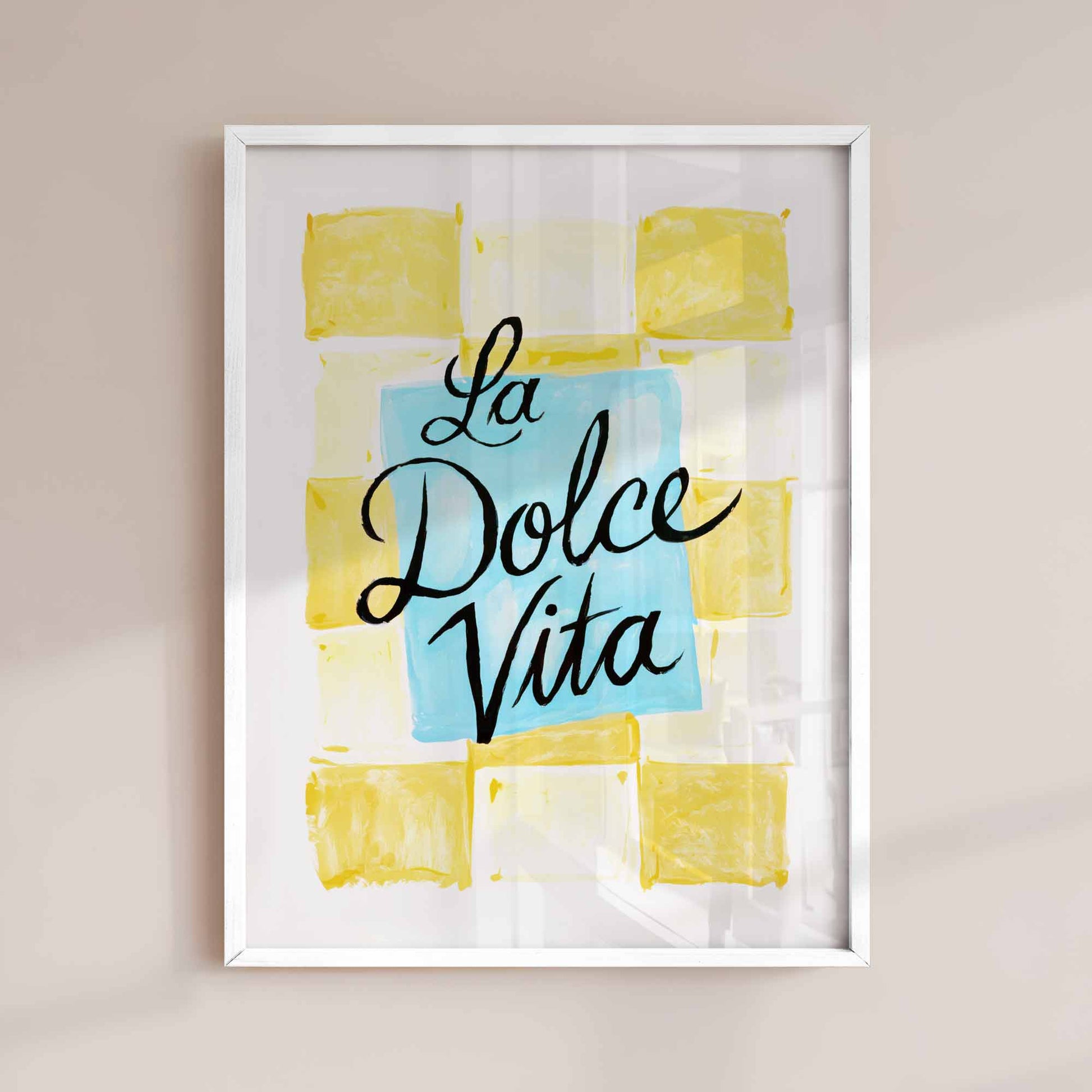 La Dolce Vita • Italian Citrus Typography Print • Mid-Century Kitchen Art