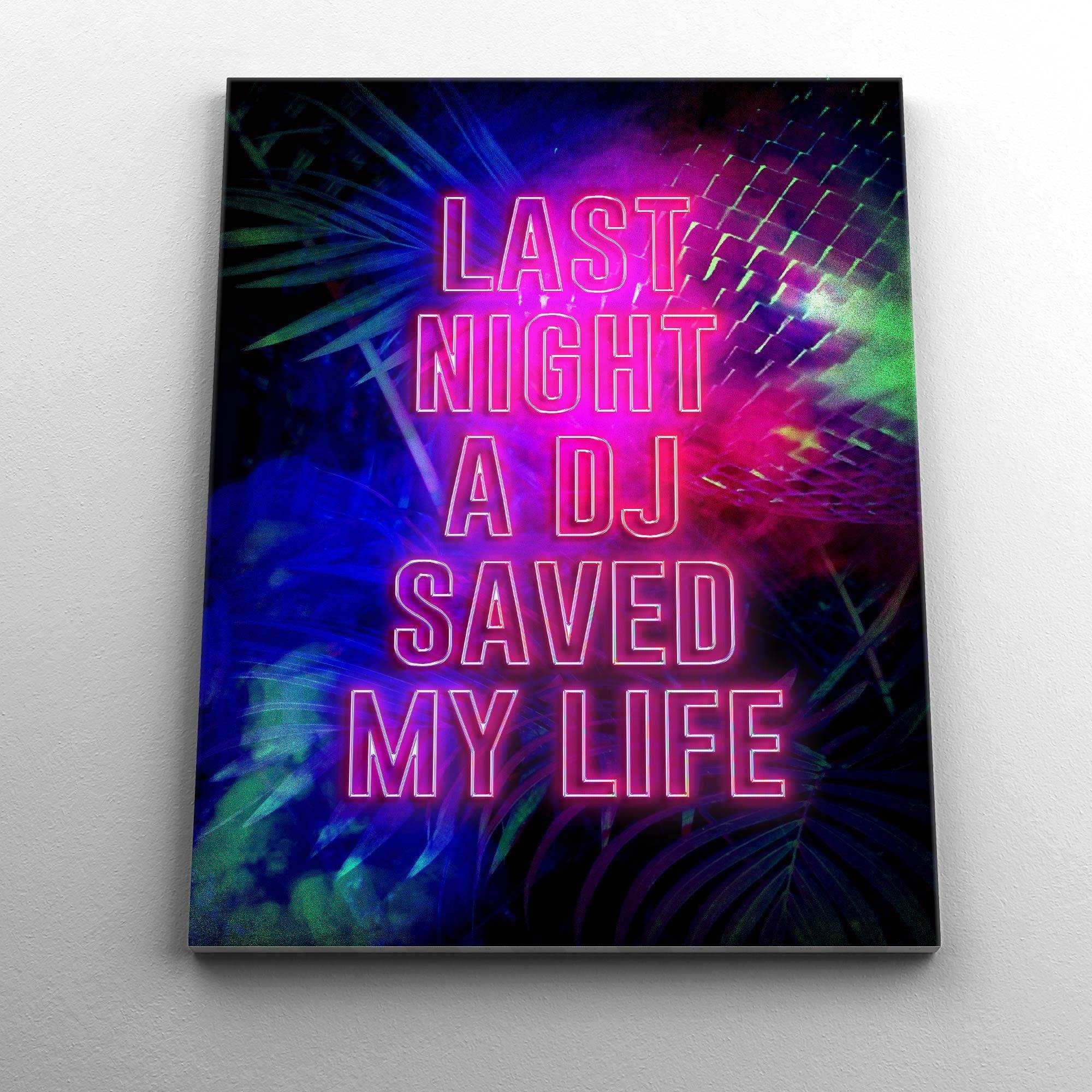 Neon tropical canvas print
