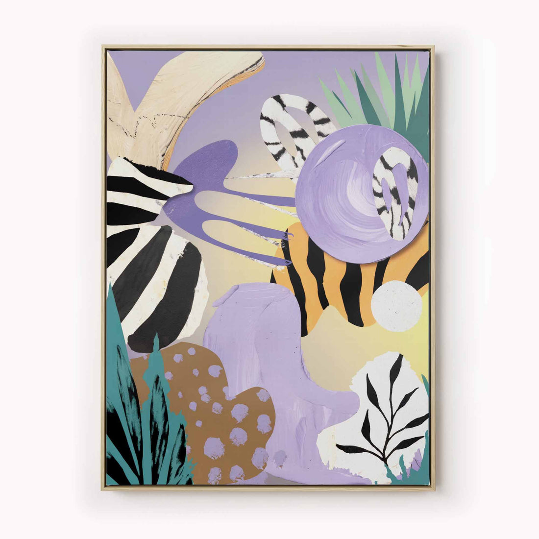 Lavender Rhythm – Abstract Collage Print AfterHours Gallery