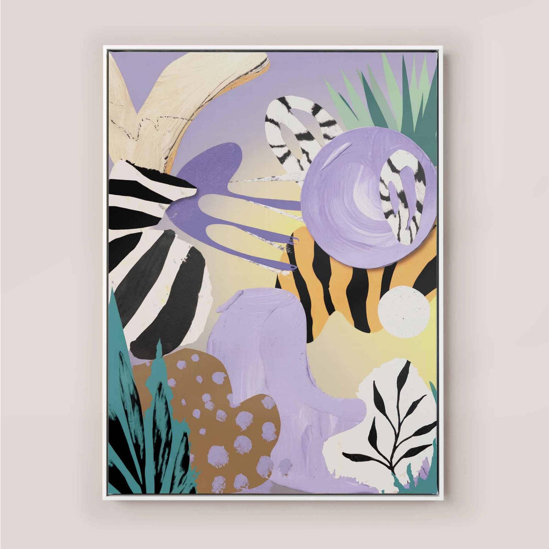 Lavender Rhythm ? Abstract Collage Print AfterHours Gallery