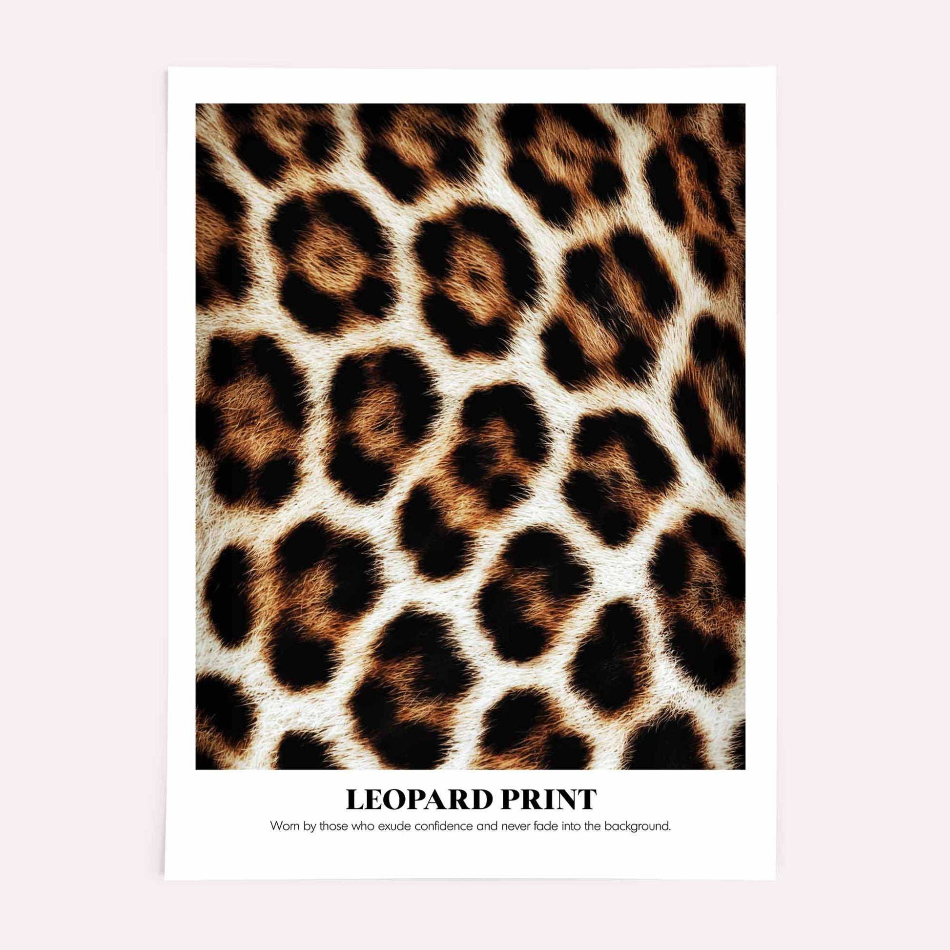 Leopard Print Definition Poster – Bold Fashion Wall Art for Confident Women