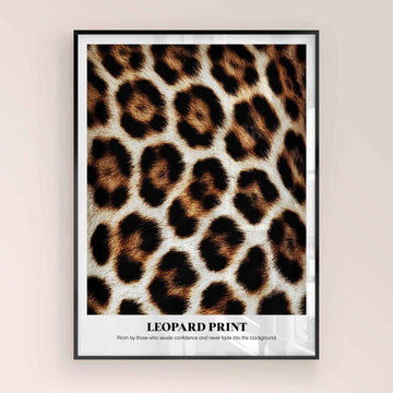 Feminist Statement Leopard Print Wall Art in Modern Living Room
