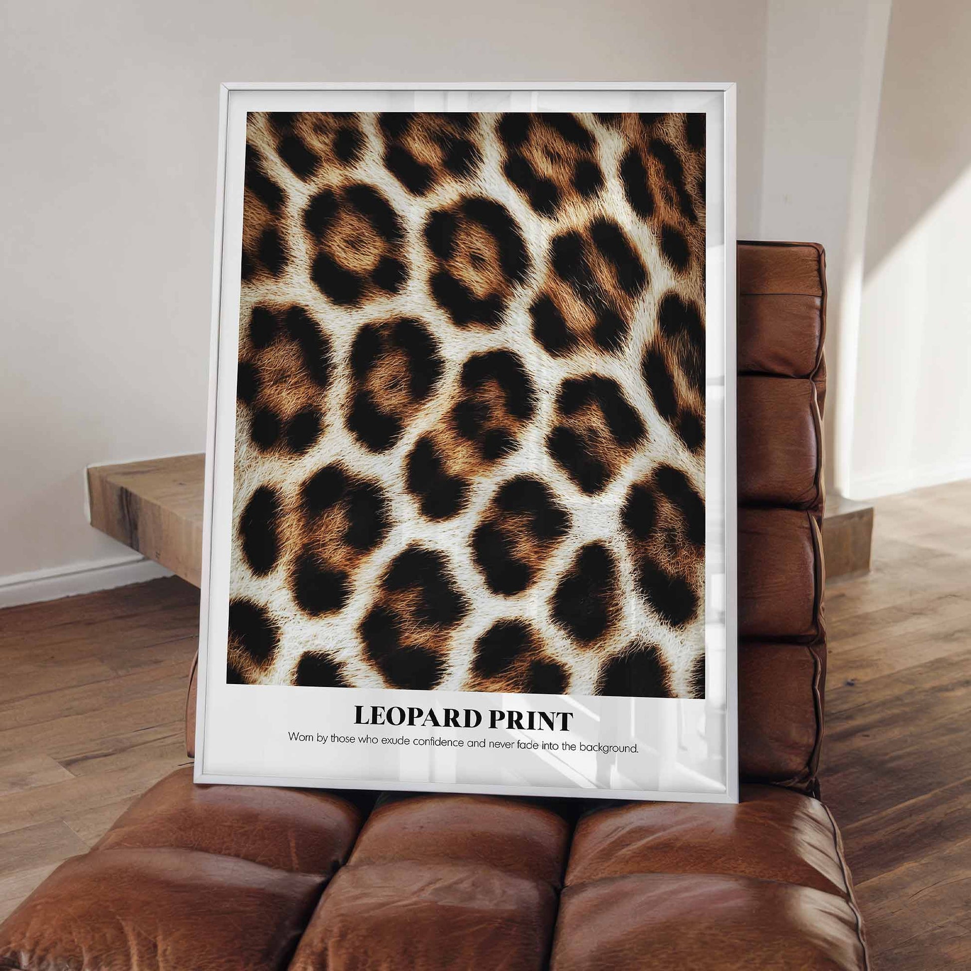 Chic Leopard framed Print Aesthetic Poster for Trendy Interiors