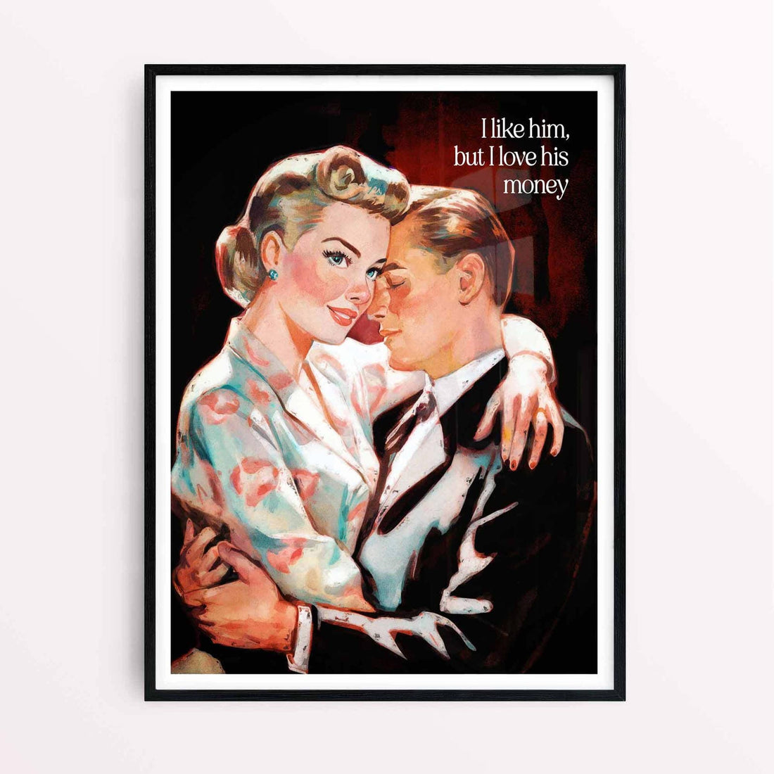 Feminist quote poster in black frame