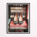 High fashion framed poster for feminine bedroom decor