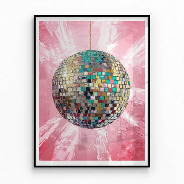 Disco Ball Wall Art Aesthetic Wall Art For Home Aesthetic Printable Wall Art Disco Wall Disco Ball Painting Printable Pink Di