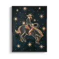 Western Americana art print with hand-painted retro styling