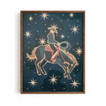 Celestial Rodeo Cowboy Stars Wall Art Print framed by Afterhours Gallery