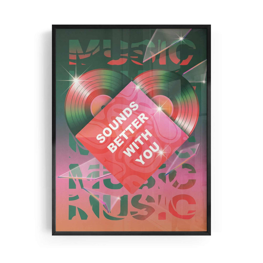 Music Sounds Better Than You Framed Print Black - Afterhours Gallery