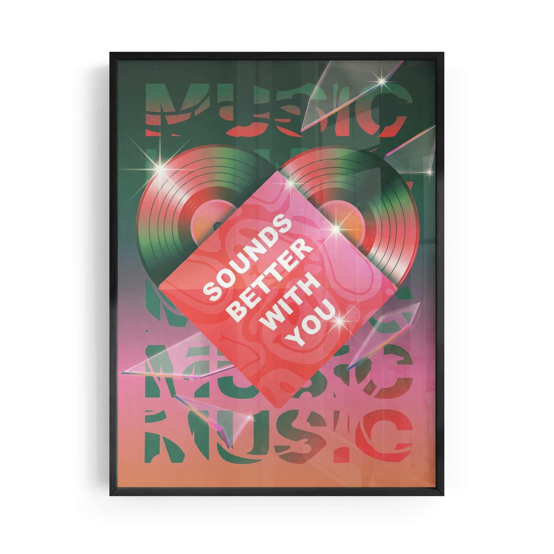 Music Sounds Better Than You Framed Print Black - Afterhours Gallery