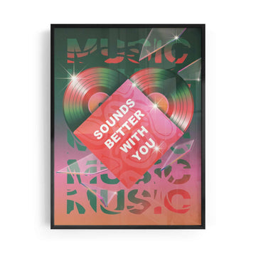Music Sounds Better Than You Framed Print Black - Afterhours Gallery