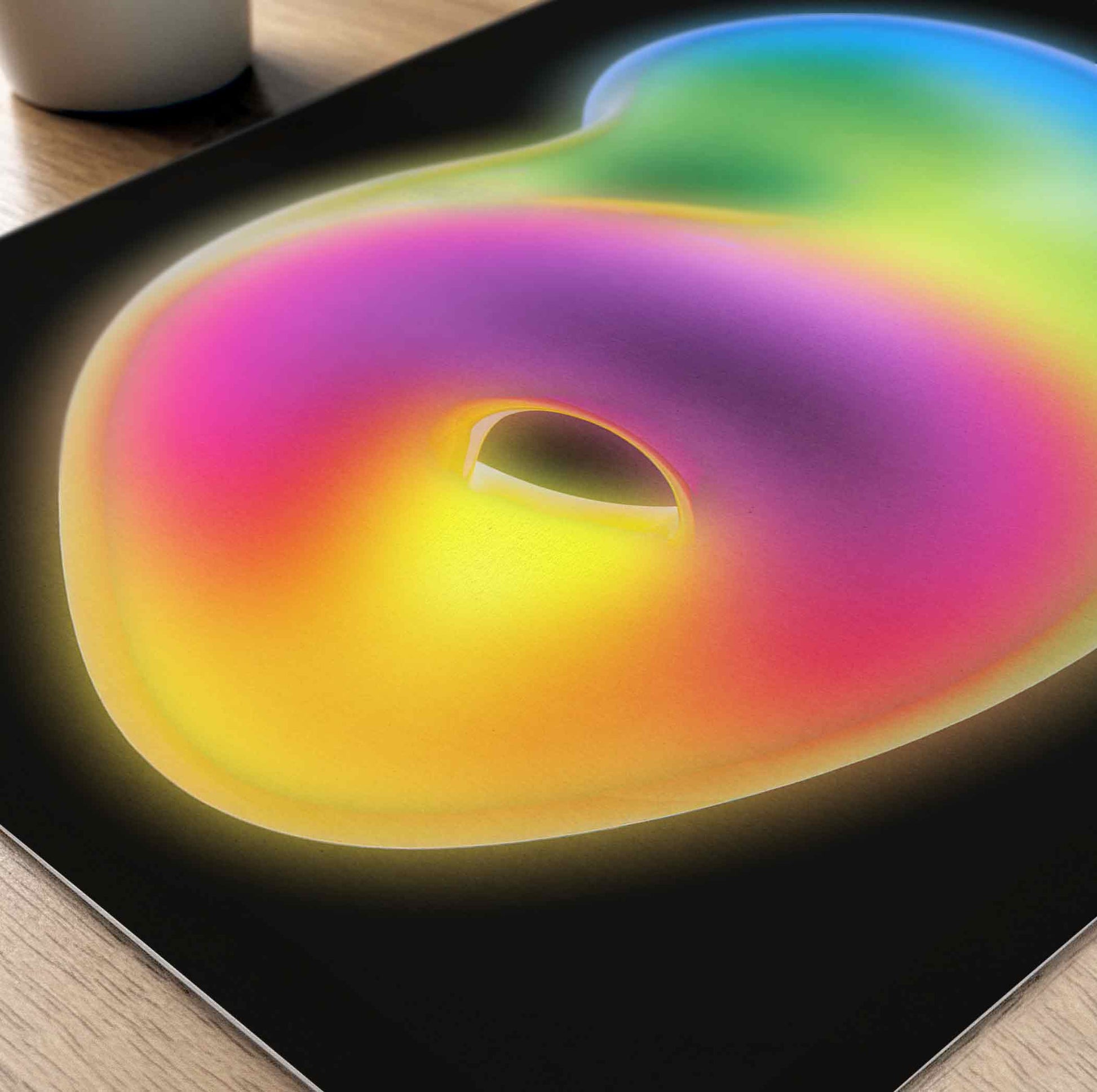 Neon glow abstract poster trendy neon gradient wall art from Afterhours Gallery
