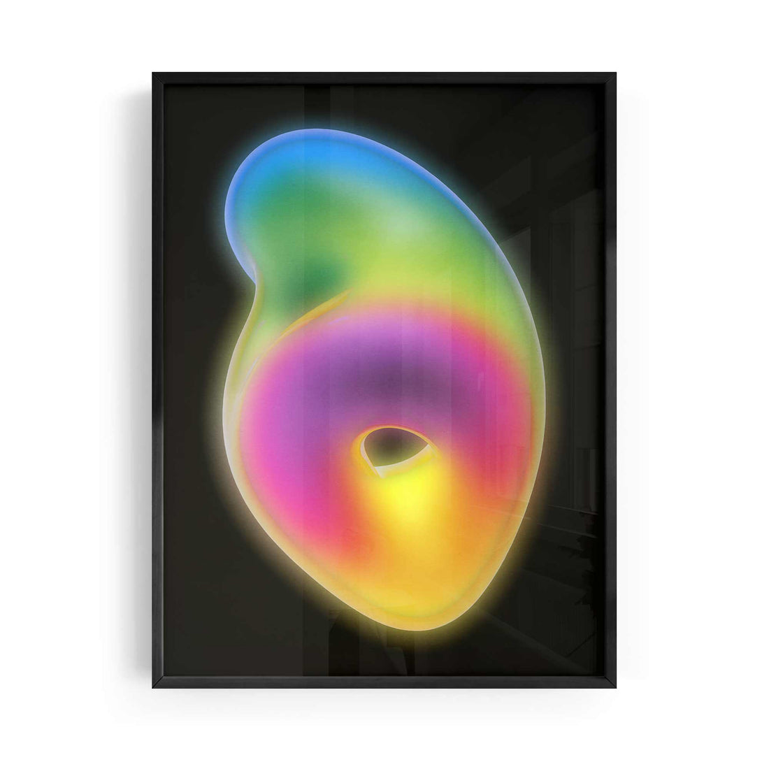 Neon glow abstract poster trendy neon gradient wall art from Afterhours Gallery