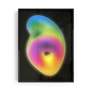 Neon Form - Glowing Abstract Art Print