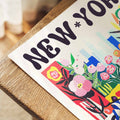 Zoomed floral detail – NYC flower market print