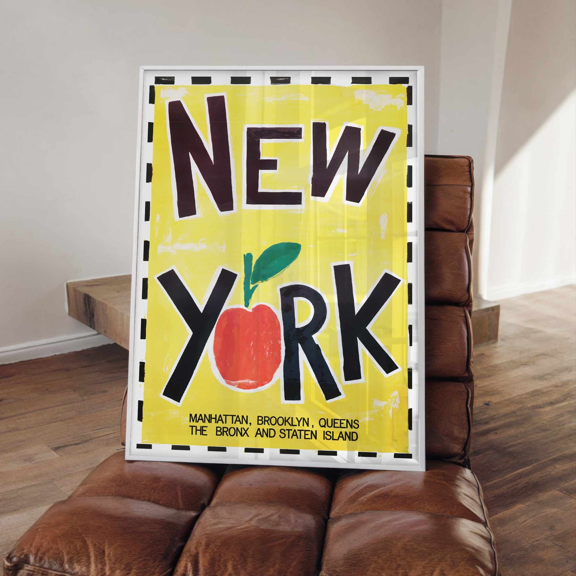 Urban chic: Retro New York travel poster in striking colors for vintage vibes