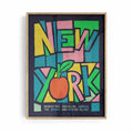 New York Apple Framed Poster Oak