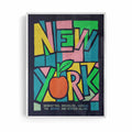 New York Apple Framed Poster White