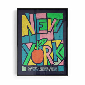 New York Apple Framed Poster