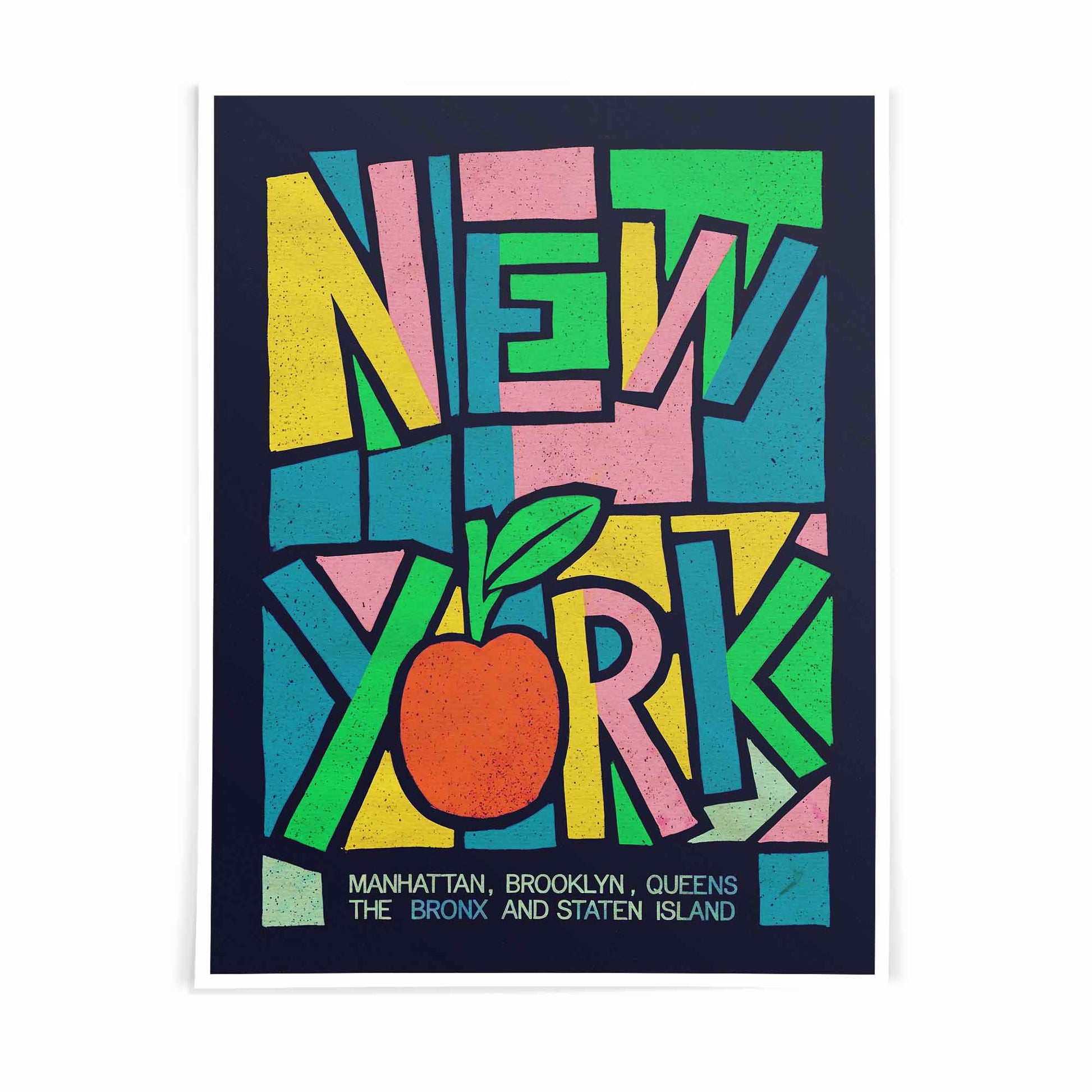 New York Apple Poster Wall Art Print
