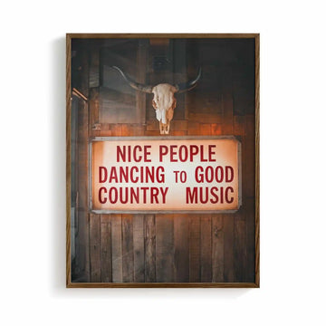country and western music modern wall art print by afterhours gallery