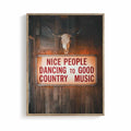 Rustic western wall decor with vintage illuminated sign and Americana country aesthetic framed by Afterhours Gallery