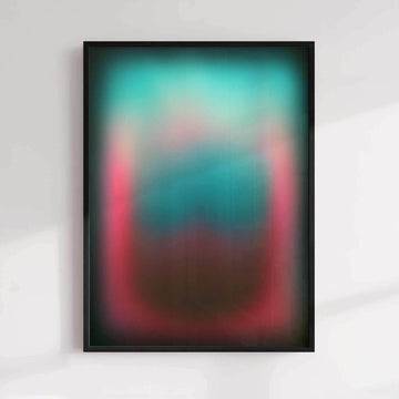 sunset colour art, ocean blue poster, meditation art, wellness home decor, teal wall art print, luxury poster art