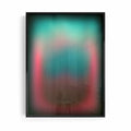 Trendy Abstract Glow Gradient blue and pink framed abstract wall art for luxury interiors by Afterhours Gallery