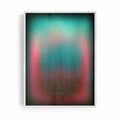 Trendy Abstract Glow Gradient blue and pink framed gradient print for scandi interiors by Afterhours Gallery