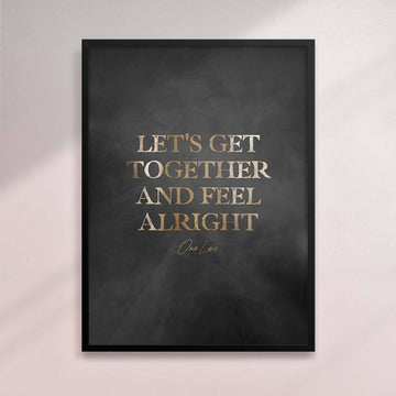 ONE LOVE GOLD FOIL PRINT