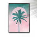 Arabian Sunset Palm Tree Print | Serene Tropical Wall Art 