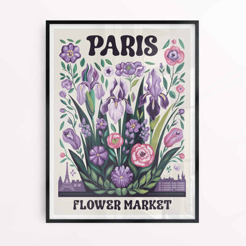 Poster in black frame – Paris Flower Market
