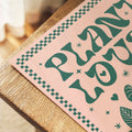 plant lover poster, retro botanical print, indoor plant wall art, cute plant print, trendy wall art, whimsical retro poster, kitchen wall decor