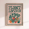 plant lover poster, retro botanical print, indoor plant wall art, cute plant print, trendy wall art, whimsical retro poster, kitchen wall decor