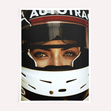 vintage racing helmet poster