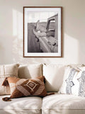 Desert Cowgirl photography aesthetic wall art print in modern rustic interior