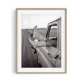 Road Trip is a western photography framed print featuring cowgirl boots and a vintage truck. Rustic Americana wall art for country, ranch and modern western interiors.