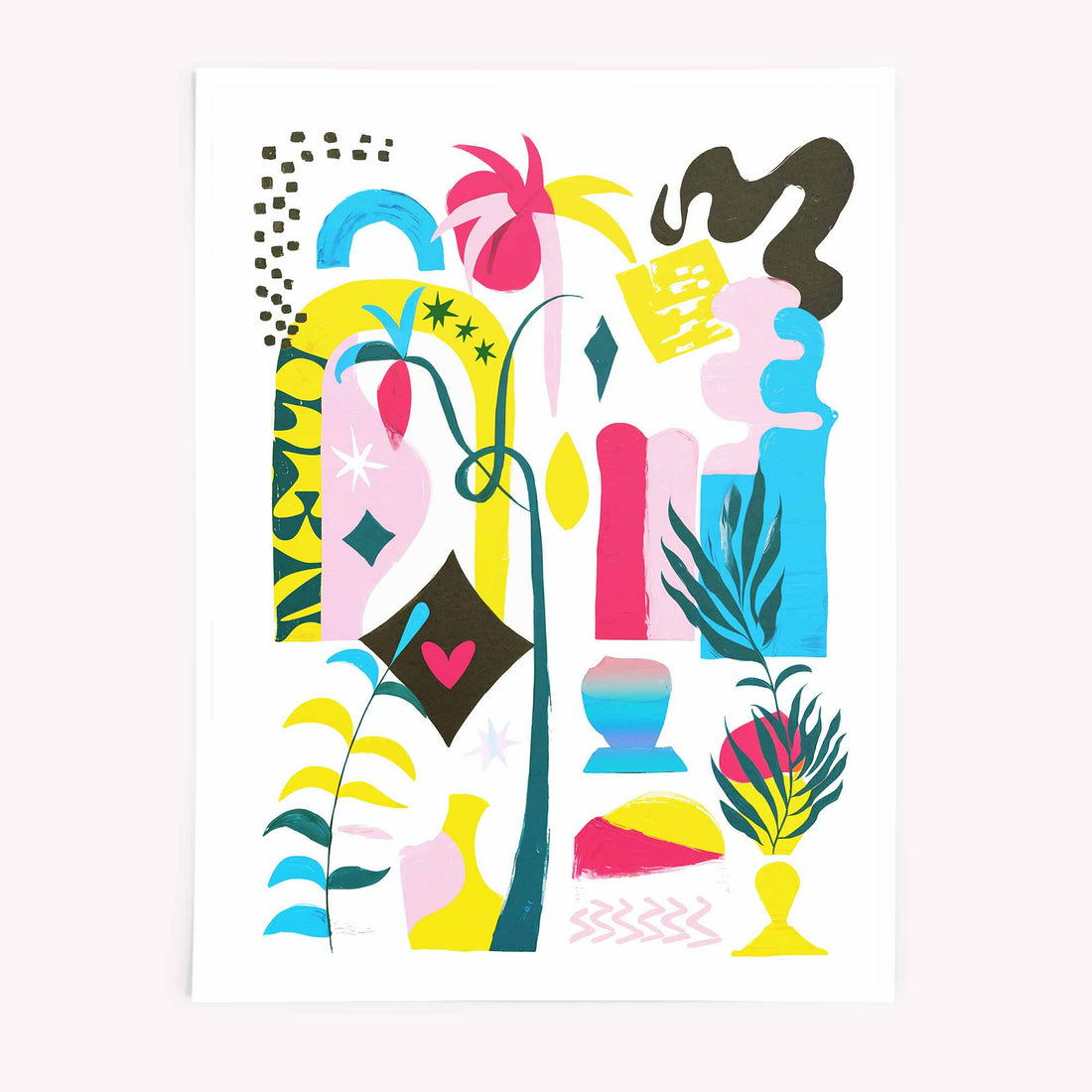 Abstract Graphic Symbolic Illustration Print Poster - Afterhours Gallery