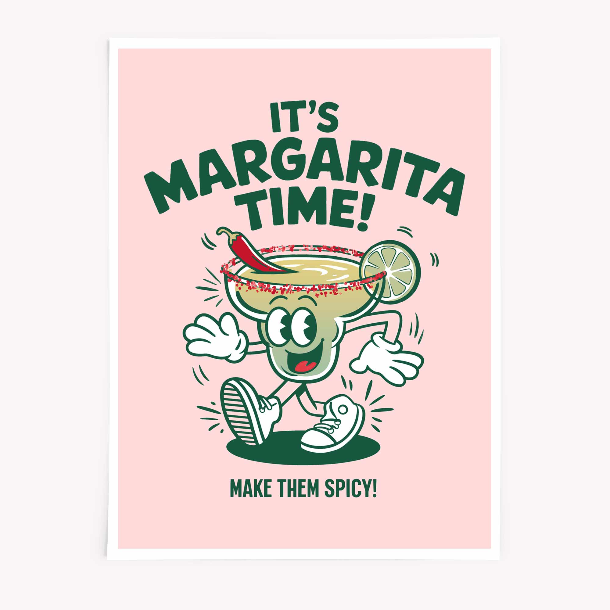 Spicy-Margarita-Cocktail-Green-and-Pink-Poster