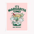 Spicy-Margarita-Cocktail-Green-and-Pink-Poster