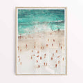 Styled beach wall poster with warm neutral decor