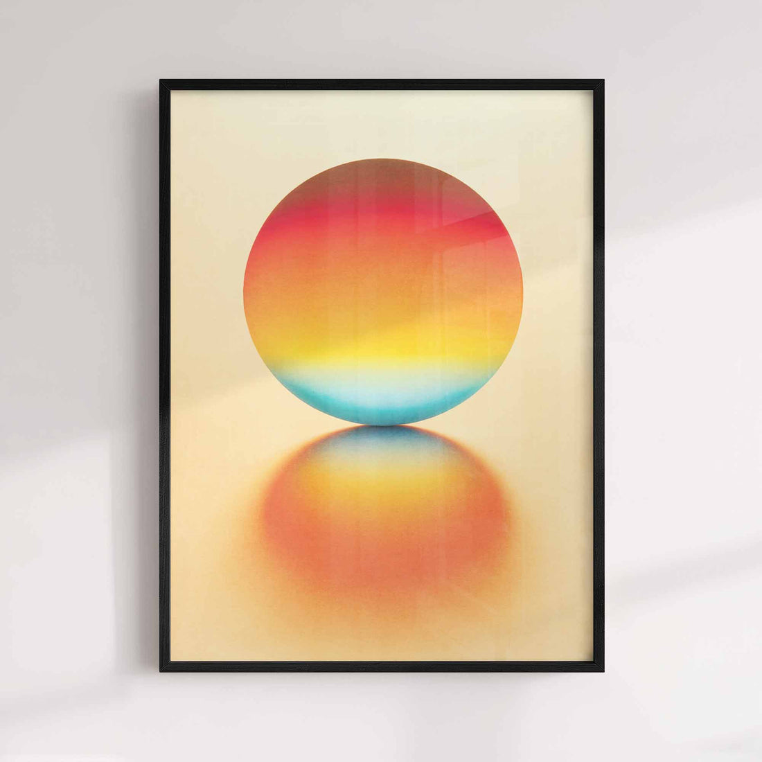 Modern Abstract Wall Art Print, Minimalist Gradient Sun Artwork - Afterhours Gallery
