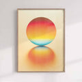 Surreal Abstract Framed Wall Art Print, Minimalist Gradient Sun Artwork - Afterhours Gallery