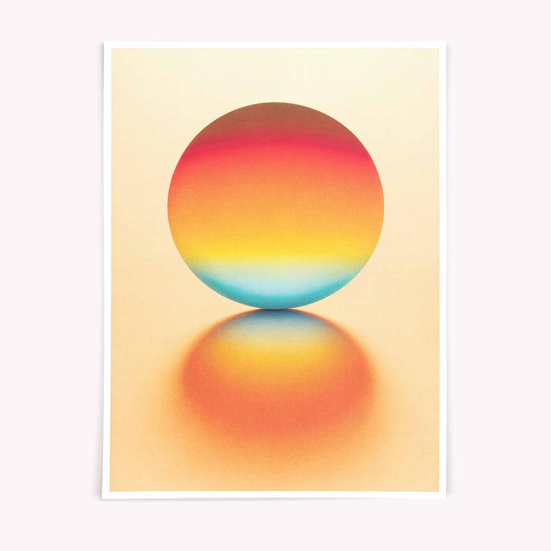 Modern Abstract Wall Art Print, Minimalist Gradient Sun Artwork - Afterhours Gallery