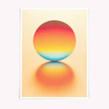 Modern Abstract Wall Art Print, Minimalist Gradient Sun Artwork - Afterhours Gallery
