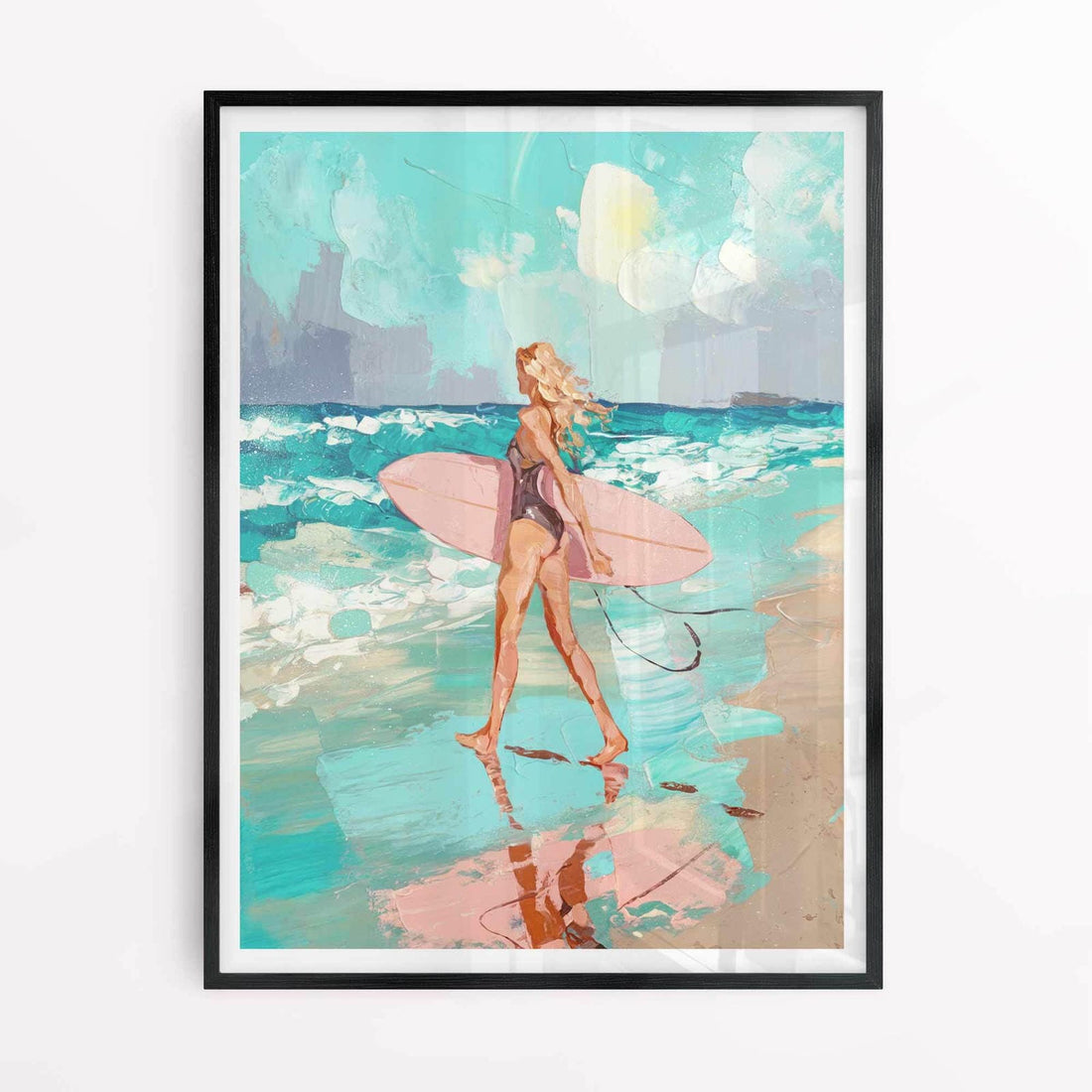 Framed surf print