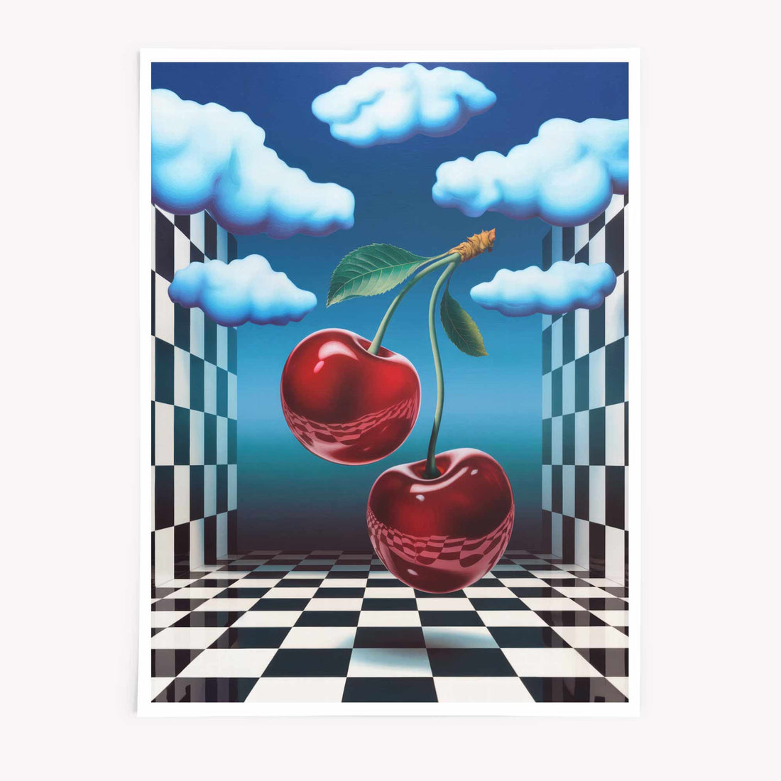 Cherry Mirage – Surreal Rave Collage Print, Abstract 90s Inspired Wall Art By Afterhours Gallery