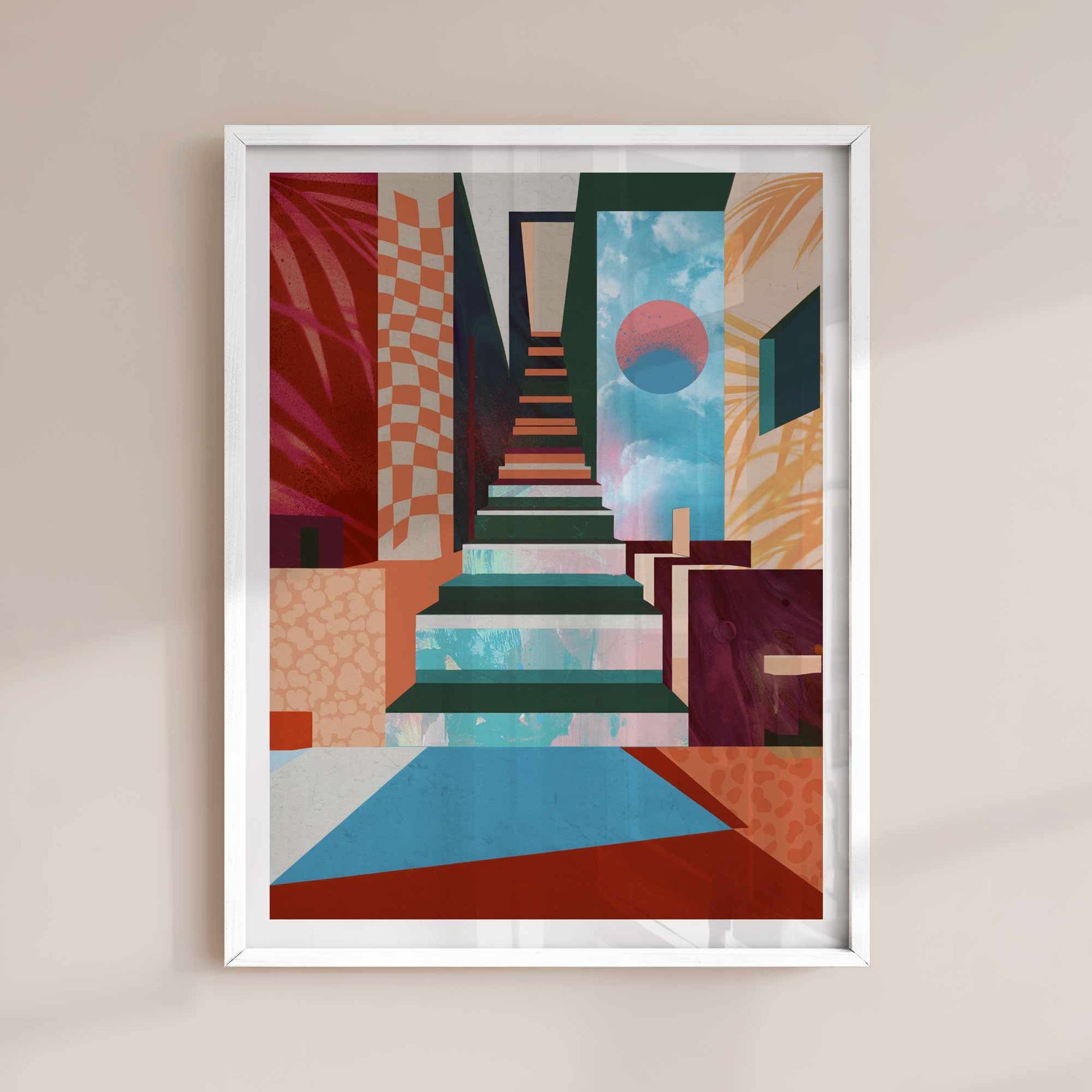 maximalist stairway artwork
